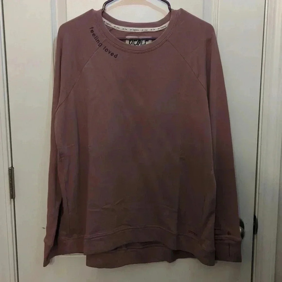 Peace Love World French Terry Pullover Sweatshirt Wistful Mauve - Picture 3 of 10